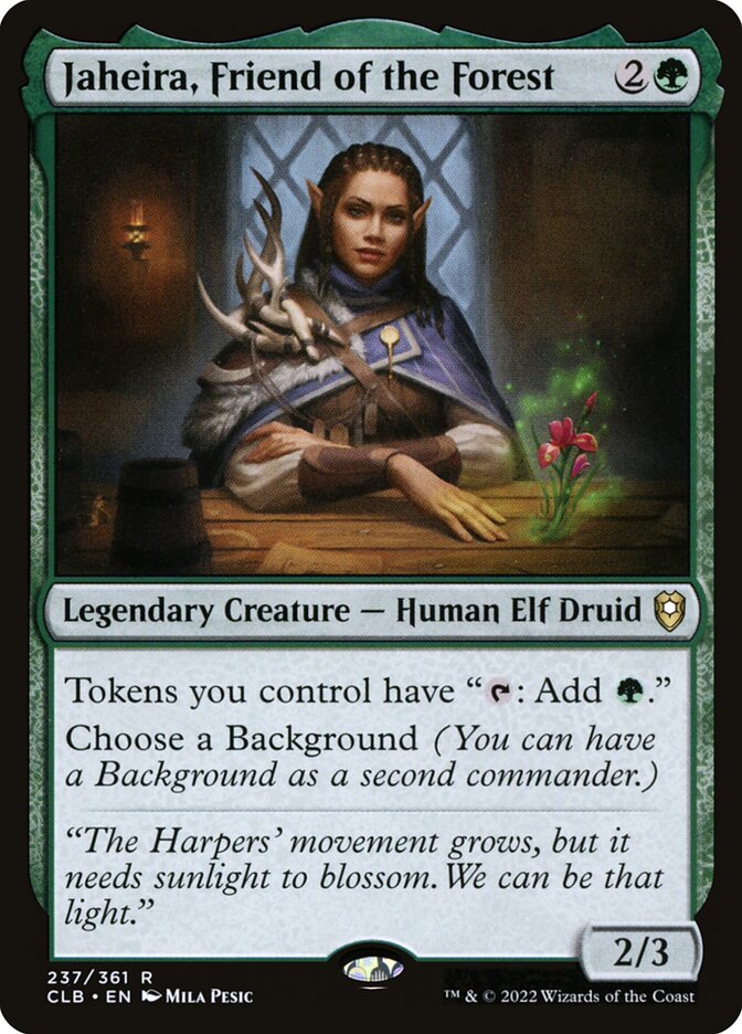 Jaheira, Friend of the Forest - Commander Legends #237 Card Front