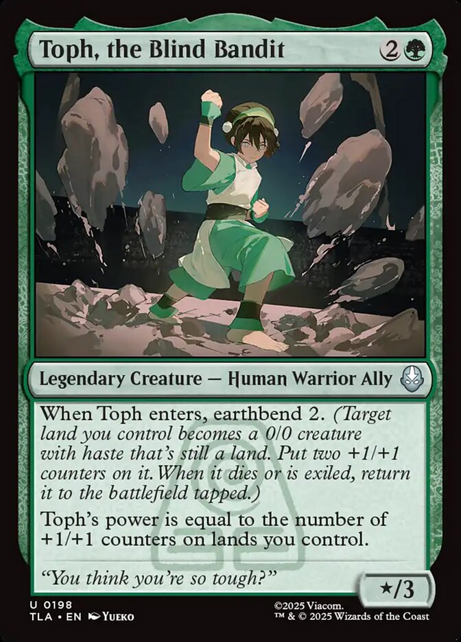Toph, the Blind Bandit Avatar The Last Airbender #198 MTG Single Card Front
