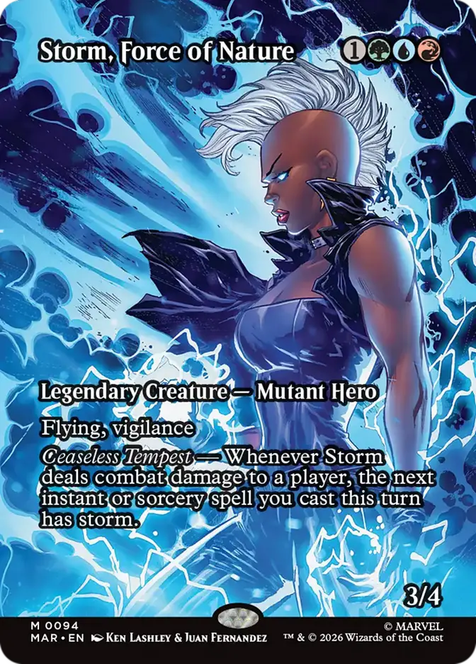 Storm, Force of Nature Marvel Borderless Source Material #094 Card Front
