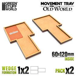 60x30mm 1-2 Wedge The Old World Movement Tray | Green Stuff World
