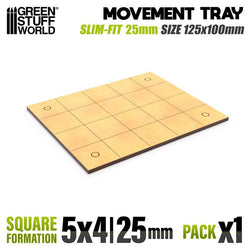25mm Square 5x4 Slimfit The Old World Movement Tray | Green Stuff World
