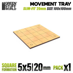 20mm Square 5x5 Slimfit The Old World Movement Tray | Green Stuff World