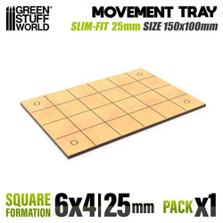 25mm Square 6x4 Slimfit The Old World Movement Tray | Green Stuff World