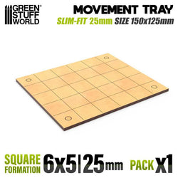 25mm Square 6x5 Slimfit The Old World Movement Tray | Green Stuff World