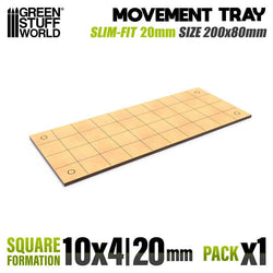 20mm Square 10x4 Slimfit The Old World Movement Tray | Green Stuff World