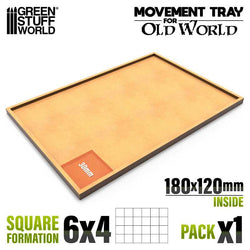30mm Square 6x4 The Old World Movement Tray | Green Stuff World