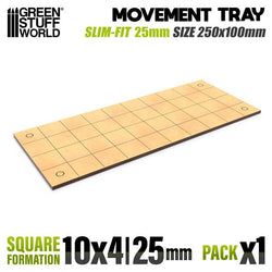 25mm Square 10x4 Slimfit The Old World Movement Tray | Green Stuff World