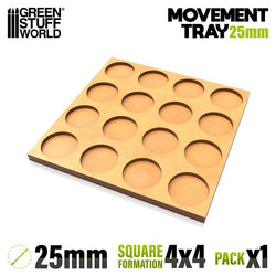 25mm Round 4x4 Wargaming Movement Tray | Green Stuff World