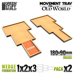60x30mm 1-2-3 Wedge The Old World Movement Tray | Green Stuff World