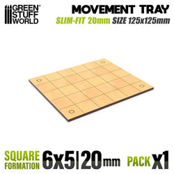20mm Square 6x5 Slimfit The Old World Movement Tray | Green Stuff World
