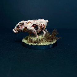 Pre Painted Zombie Pig tabletop miniature -Mrs MLG