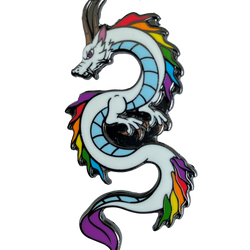 Rainbow Dragon Pride Pin Badge