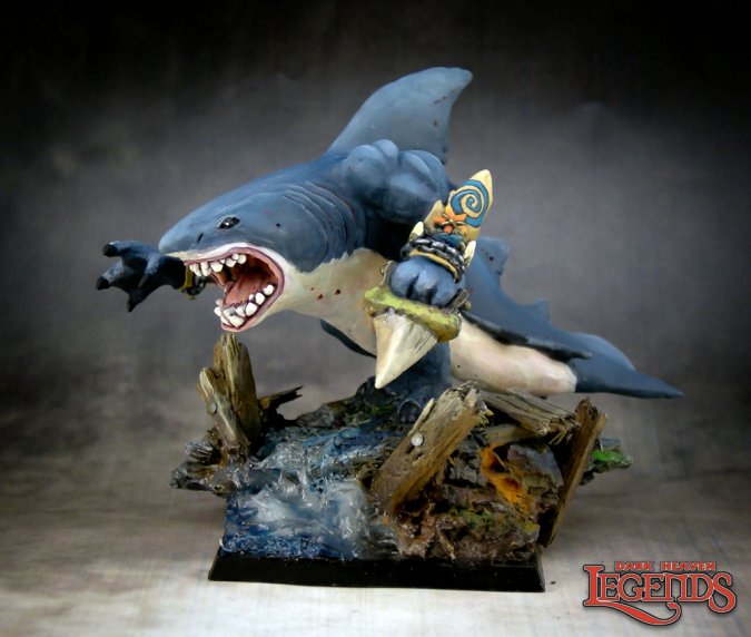 03625 Karnedge Gorefathom, Karkarion Boss (Resin Miniature)
