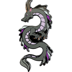 Asexual Dragon Pride Pin Badge