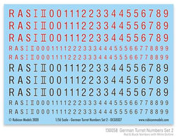 German Turret Numbers Set #2 (Rubicon DCGE027) :www.mightylancergames.co.uk