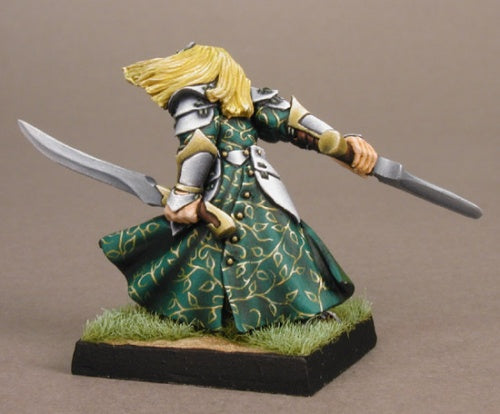 14066: Danithal, Elven Warlord by Werner Klocke (rear) painted by Alex Glocka