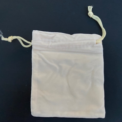 Ivory Rectangular Dice Bag - Small Drawstring