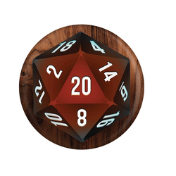 D20 Role Playing Dice Badge