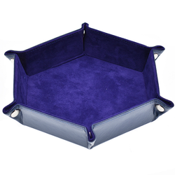 Purple Velvet Folding Hexagon Dice Tray