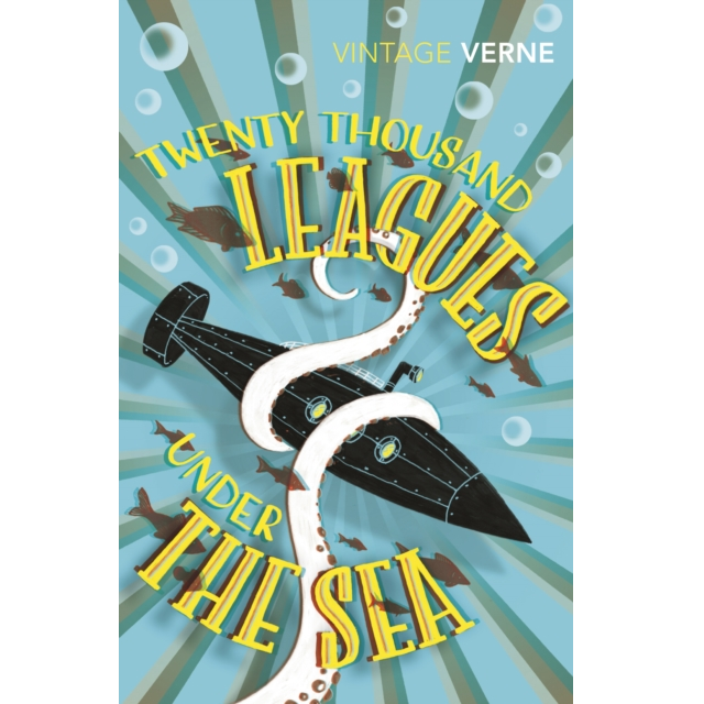 Twenty Thousand Leagues Under the Sea by Jules Verne, paperback novel.