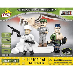 The German Elite Infantry block box set gives you 30 blocks and three figure to add to your Cobi Small Army Collection.