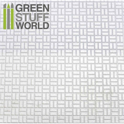 ABS Plasticard Offset Rectangles Textured Sheet by Green Stuff World
