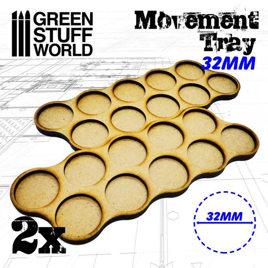 32mm Skirmish Movement Trays by ...