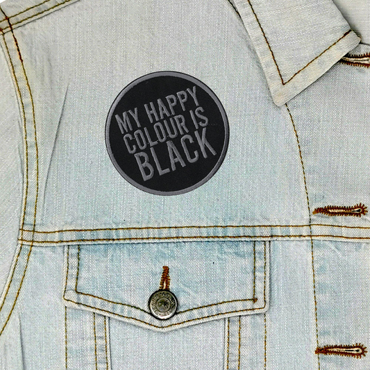 My Happy Colour Is Black Iron On...