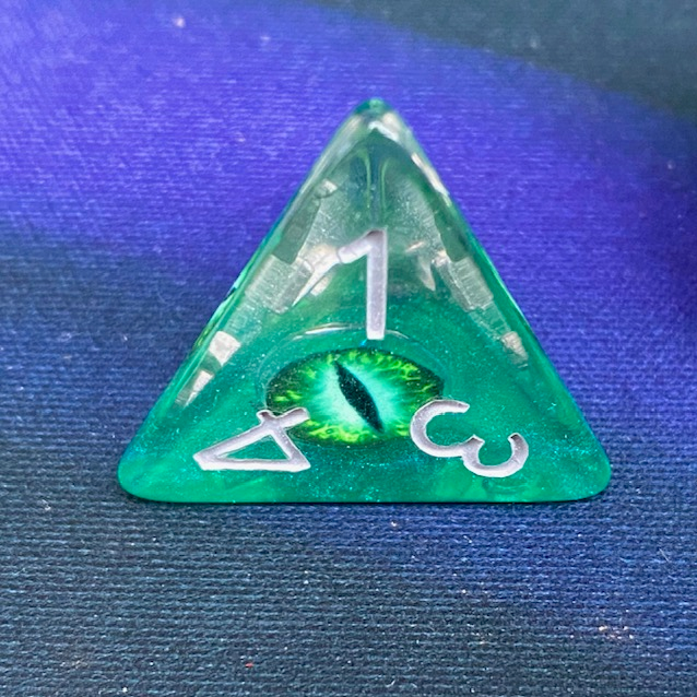 Entombed Demon Eye Green - Poly Dice Set