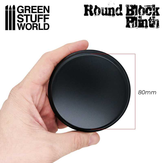 8cm Black Round Top Display Plin...