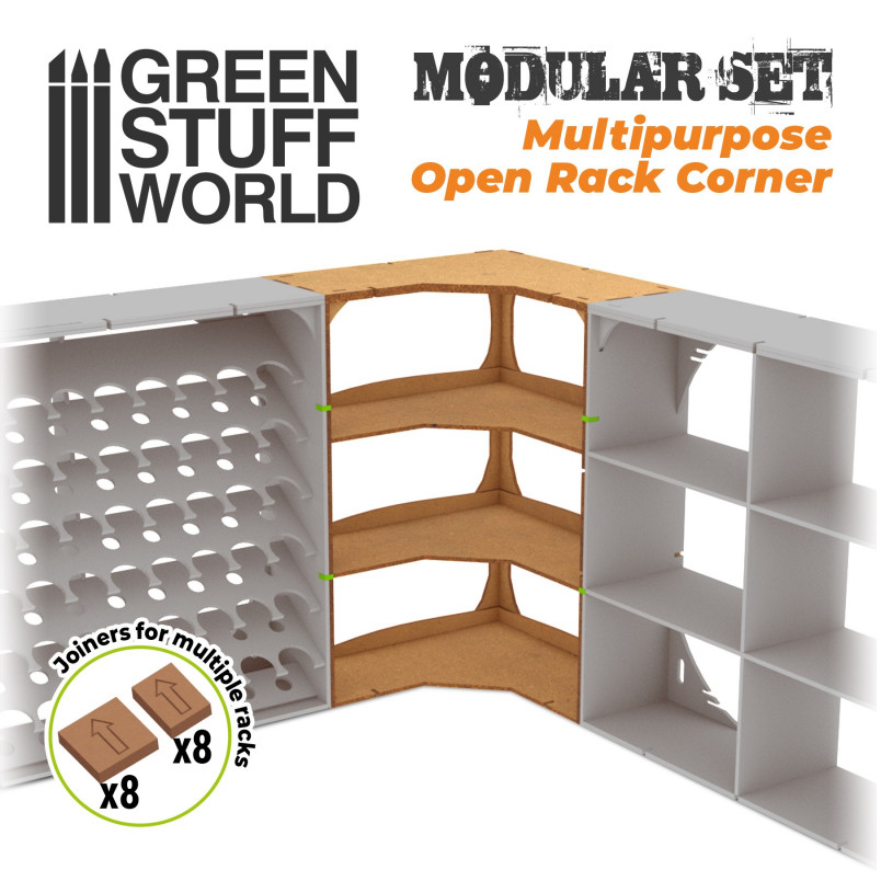 green stuff world Modular Set Multipurpose Open Rack Corner