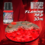 Splash Gel  Flaming Red by Green Stuff World shown on a diorama base