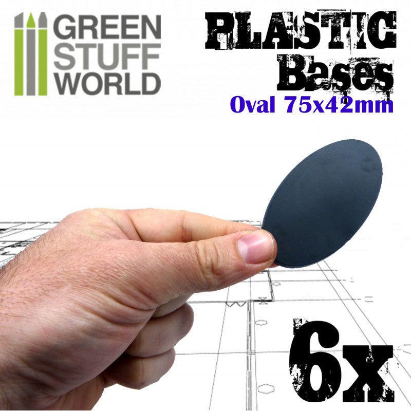 Plastic Bases - Oval Pill 75x42mm -9890- Green Stuff World
