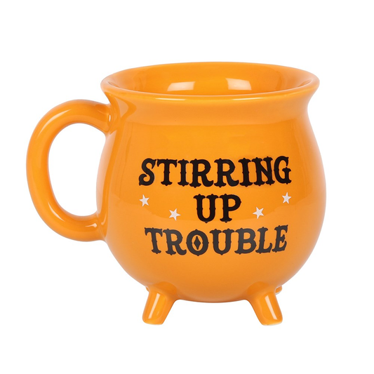 Cauldon mug in orange with the ...