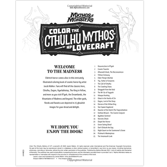 Colour the Cthulhu Mythos of H. ...