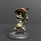 Hand painted Shabaroon from the Moonstone Mushroom and Mayhem range. Mrs MLG has painted this goblin in a green colour scheme with red mushrooms.