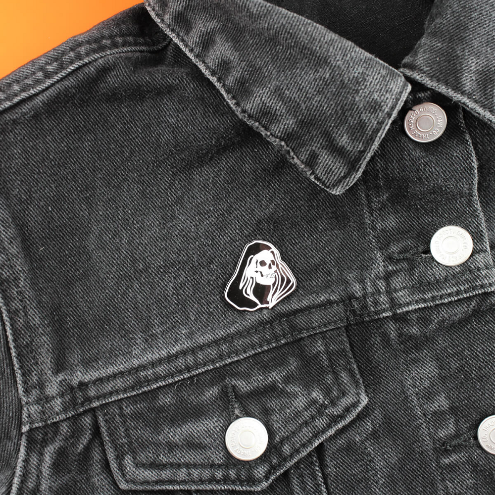 Grim Reaper Enamel Pin Badge