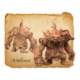 Bristlenose the troll is a miniature packed with detail including an old boot, bones and fish strung from a rope across his body, a wheelbarrow on one shoulder, decorations of skulls and a small stumpy tail that pokes out from his tattered loin cloth.