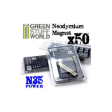 Neodymium Magnets N35 3x0'5mm -50 units -9051- Green Stuff World