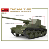TACAM T-60 Romanian 76mm SPG MiniArt scale model kit - model with labels