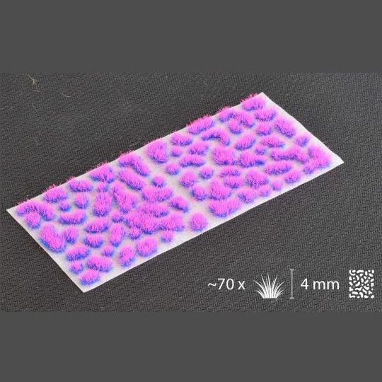 Gamers Grass Tufts. These alien tufts are blue and pink in a wild tuft style with blue at the base rising to a pink on top