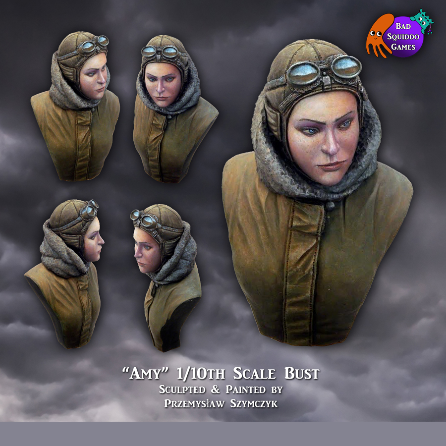 Amy Johnson resin bust from Bad Squiddo Games.