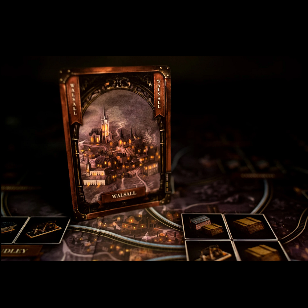 Brass Birmingham close up on a game card for Walsall