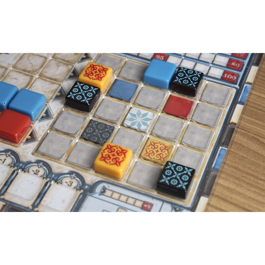 Azul Crystal Mosaic Expansion the game board with tiles laid on it