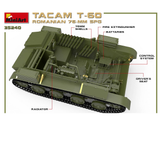TACAM T-60 Romanian 76mm SPG MiniArt scale model kit - interior 