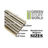 Neodymium Magnets 3x0'5mm -100 units -9060- Green Stuff World
