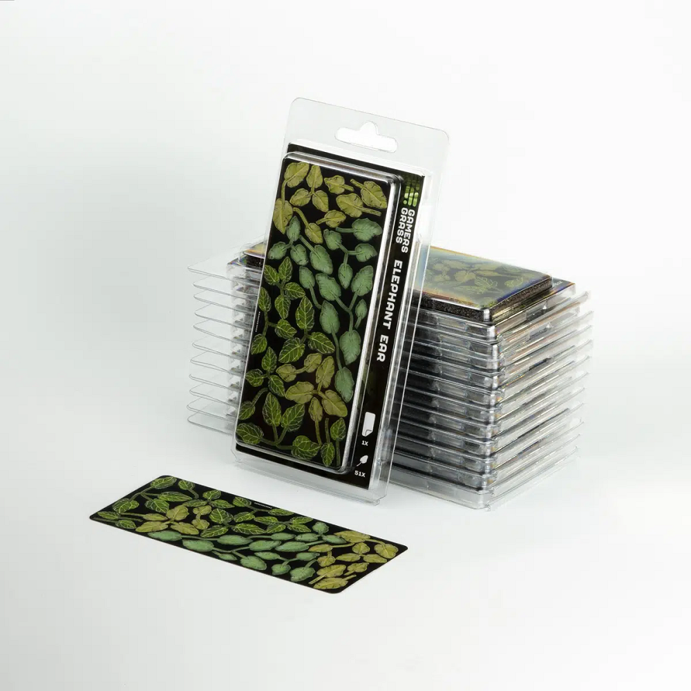 Elephant Ear by Gamers Grass can be used to represent the tropical plant native to south Asia on your gaming table, diorama, miniatures and more helping you to create dense jungles, garden paths and more