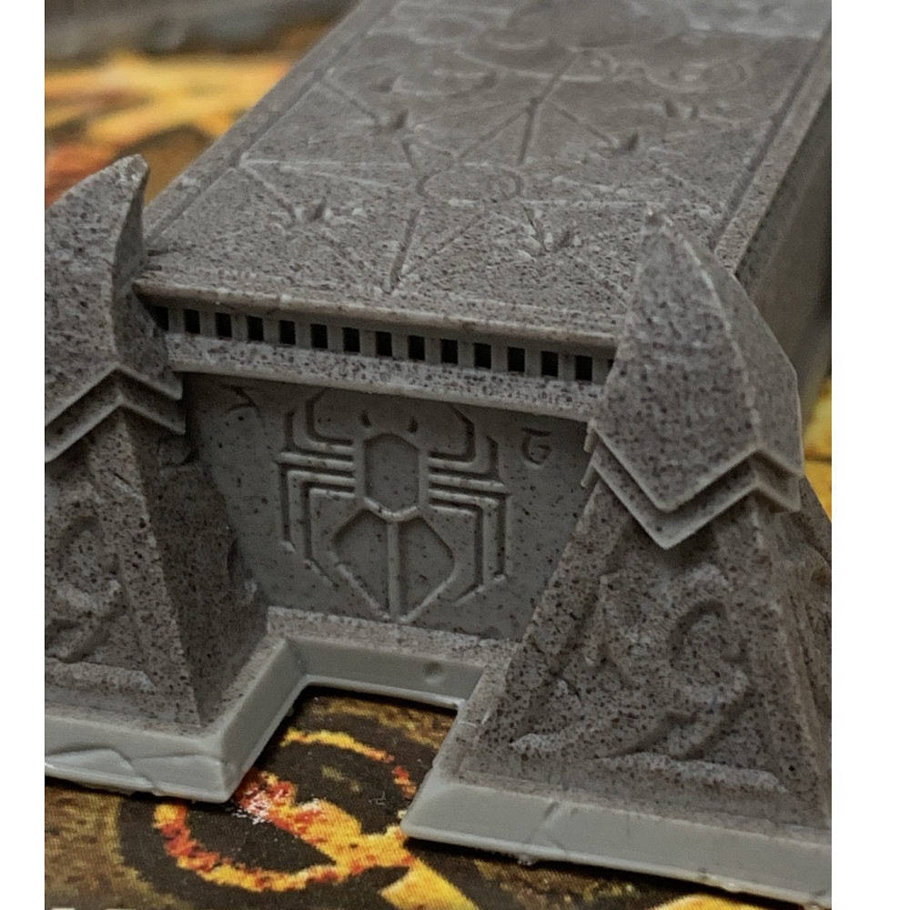 Dark Elf Tomb set by Legend Games is a set of two detailed tombs with engravings and embellishments