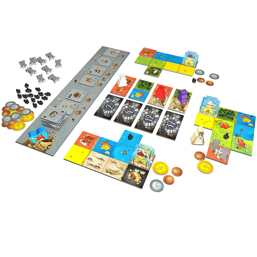 Queendomino board game set up