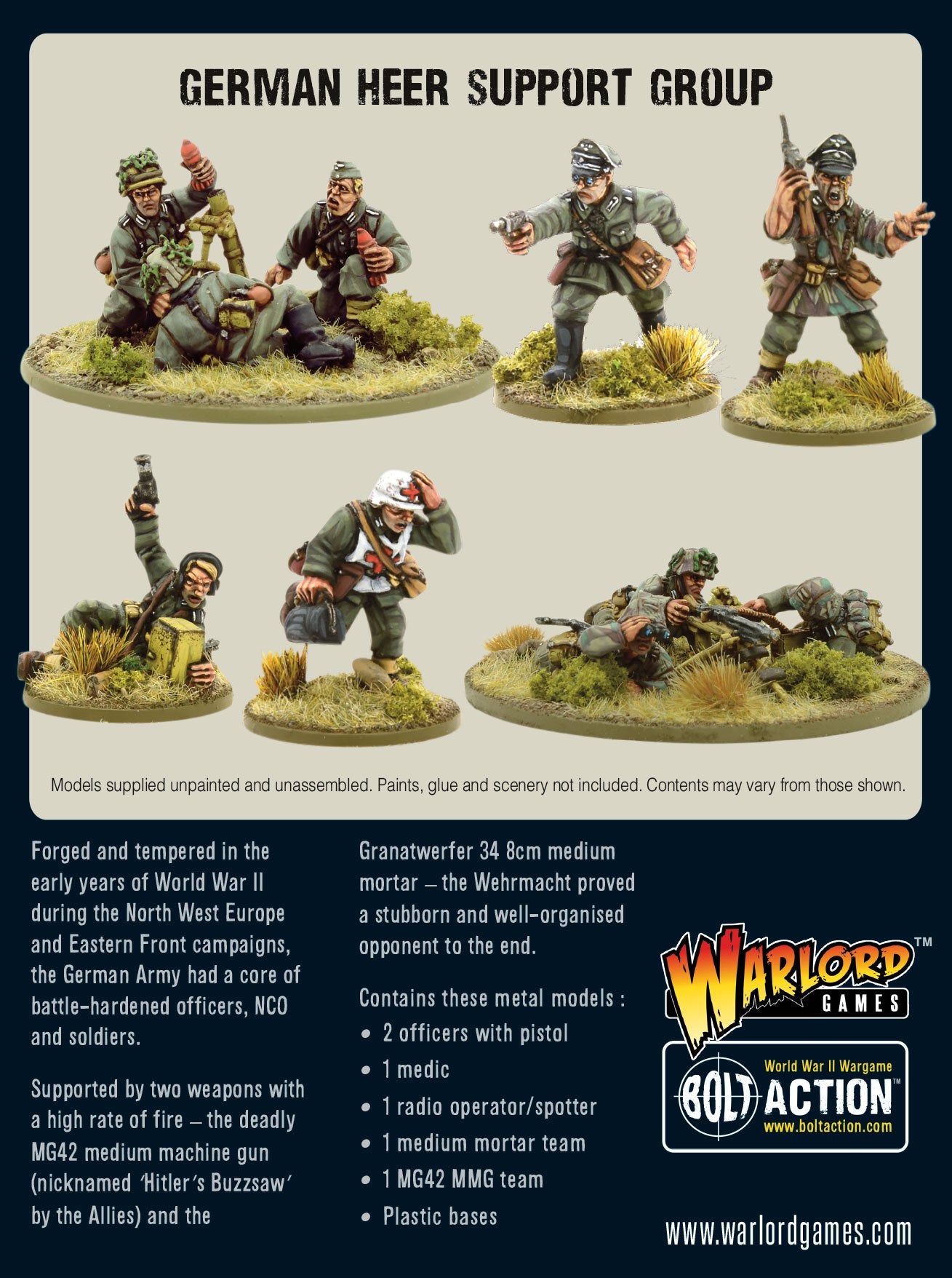 German Heer Support Group (Bolt Action) :www.mightylancergames.co.uk